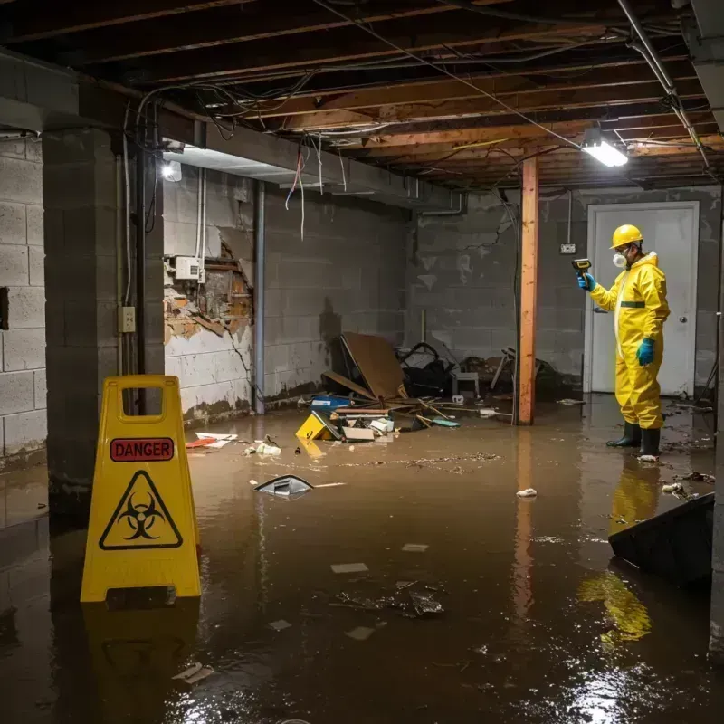 Flooded Basement Electrical Hazard in Rush County, KS Property